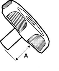 RV Window Crank Handle, 0.81 Inch Shaft, White Plastic