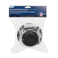 Ventilation de Plomberie RV Remplacement OEM - Noir avec Capuchon, Pâte de Mastic et Matériel de Montage
