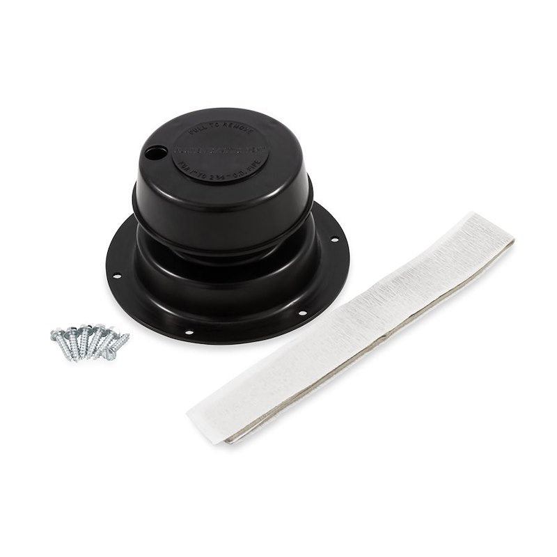 Ventilation de Plomberie RV Remplacement OEM - Noir avec Capuchon, Pâte de Mastic et Matériel de Montage