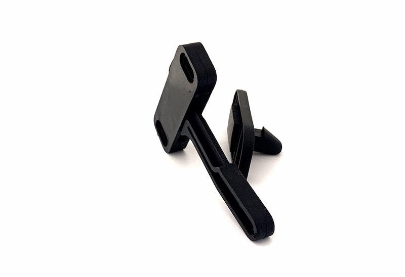 Verrou de Porte Moustiquaire pour Portes Style PHILIPS, Ouverture Gauche, Noir, Vis Incluses