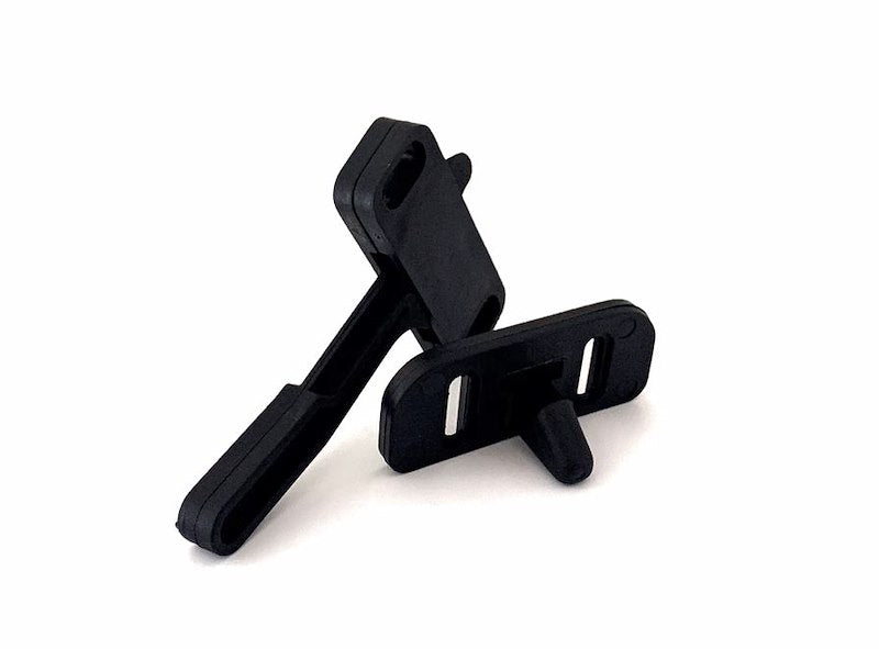 Verrou de Porte Moustiquaire pour Portes Style PHILIPS, Ouverture Gauche, Noir, Vis Incluses