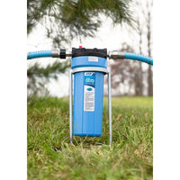 Filtre d'Eau sur Pied en Acier Revêtu de Zinc - Support Stable pour Remplissage Réservoir d'Eau