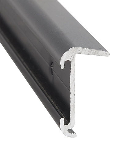 Moulure de finition pour bordure de toit - Aluminium noir - 8 pieds - 5/8" x 1-1/16"