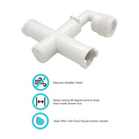 Déviateur pour tête de doucher Dura | Valve de déviateur extérieure | Tee 90° blanc | Pièce de remplacement pour RV