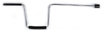 Manivelle de Stabilisateur de Remorque - Cric BAL Lo Pro, Cric Ciseaux Standard, Douille Fixe 3/4 Pouces, Poignée en Caoutchouc, Argent, Acier