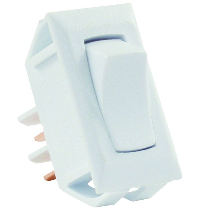 Commutateur à bascule blanc 13 Amp 125V AC/10 Amp 250V AC/5 Amp 14V DC pour VR - Interrupteur momentané à un pôle, non éclairé, avec borne à lame