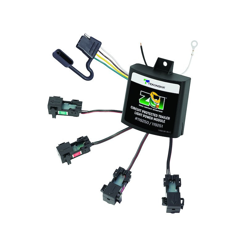 Convertisseur de Feu Arrière ZCI™ pour Remorque - Adapte Véhicules à Feux Séparés (Installation Sans Coupure) - Protection de Circuit et Compatibilité LED