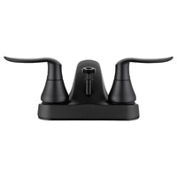 Robinet Lavabo VR Dura Faucet avec Dérivation Douche – Noir Mat – 4" – 2 Leviers
