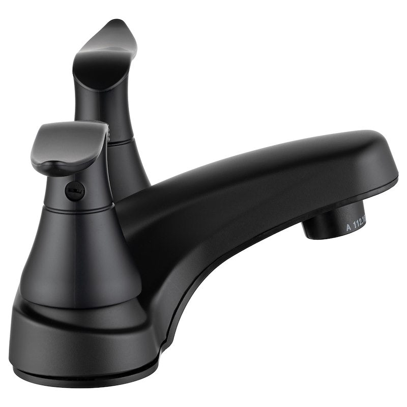 Robinet Lavabo VR Dura Faucet avec Dérivation Douche – Noir Mat – 4" – 2 Leviers