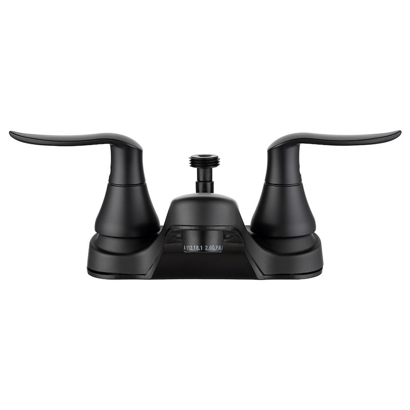 Robinet Lavabo VR Dura Faucet avec Dérivation Douche – Noir Mat – 4" – 2 Leviers