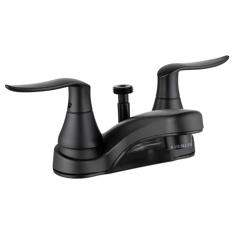Robinet Lavabo VR Dura Faucet avec Dérivation Douche – Noir Mat – 4" – 2 Leviers