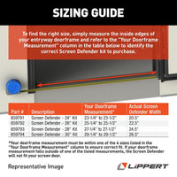 Grille de Protection pour Porte Moustiquaire Lippert – Screen Defender Aluminium Noir 26.5"