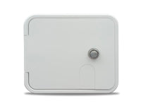 Entrée d’eau RV B&B Molders 55-5304 – Trappe verrouillable avec évent et valve de contrôle – Blanc polaire
