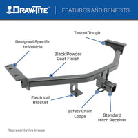 Attelage Remorque Draw-Tite Max-Frame 30-3627 Classe III – 2" – 3500 lb