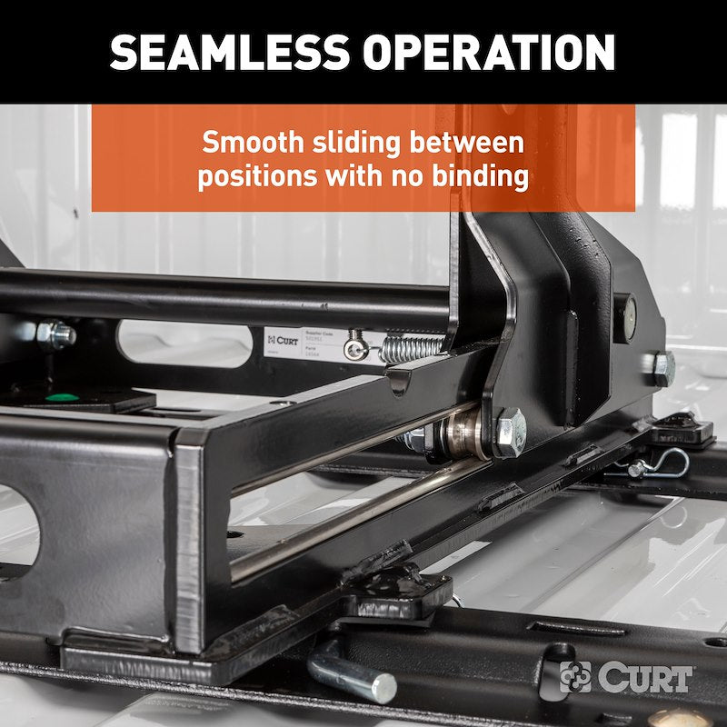 CURT S20 Glissière pour Attelage 5e Roue 25 000 lb – Déplacement 12 po pour Camion Caisse Courte