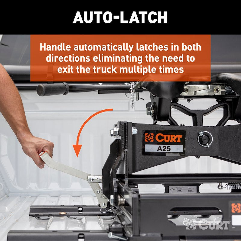 CURT S20 Glissière pour Attelage 5e Roue 25 000 lb – Déplacement 12 po pour Camion Caisse Courte