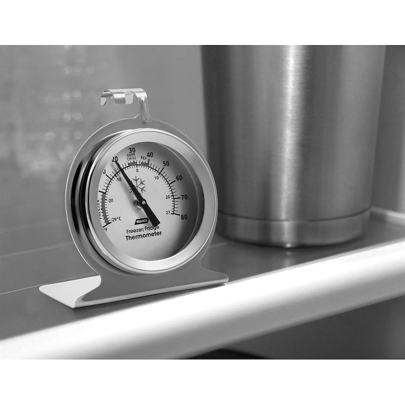 Thermomètre Réfrigérateur/ Congélateur Camco en Acier Inoxydable – Affichage Analogique, -29°C à +27°C