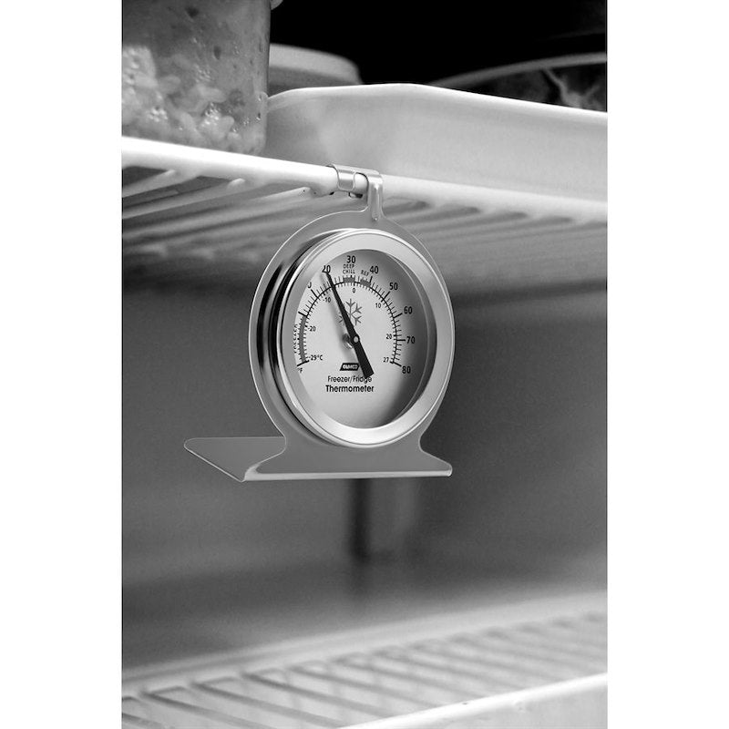 Thermomètre Réfrigérateur/ Congélateur Camco en Acier Inoxydable – Affichage Analogique, -29°C à +27°C