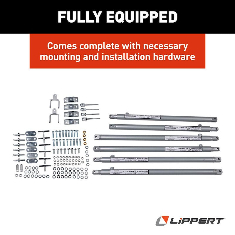 Stabilisateur JT’s Strong Arm Lippert pour roulotte à sellette – Kit de renfort en acier (15-0359)
