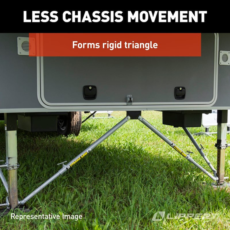 Stabilisateur JT’s Strong Arm Lippert pour roulotte à sellette – Kit de renfort en acier (15-0359)