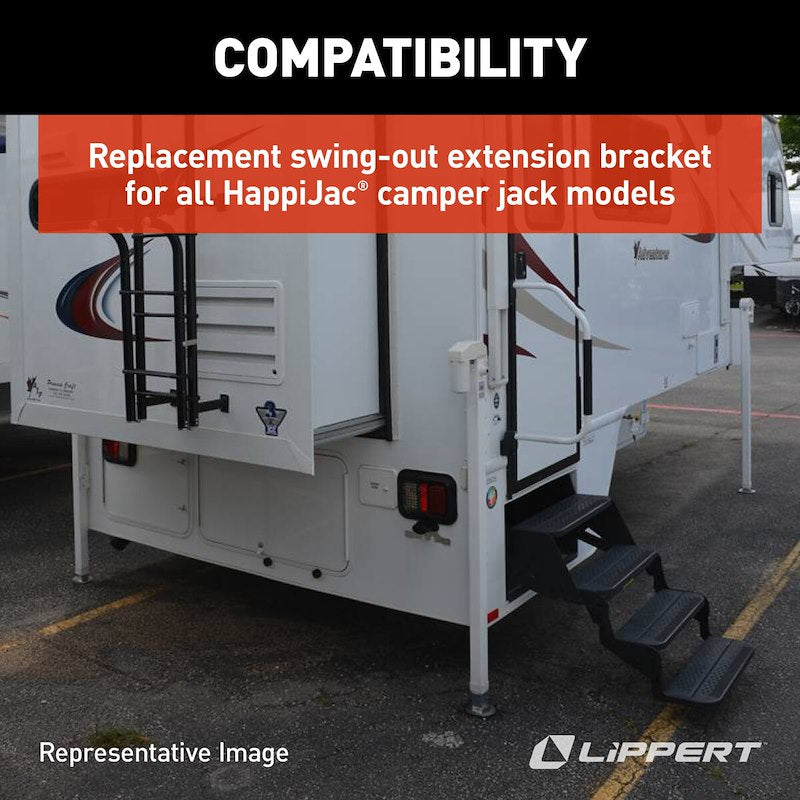 Support Pivotant HappiJac Pour Vérins de Campeur – Ensemble de 2 – Acier Galvanisé Lippert 15-0920