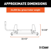 CURT 72-1597 5th Wheel Adapter Plate – Compatible with Ford Puck System, 24,000 lb