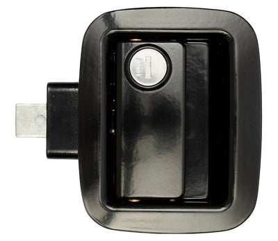 Verrou de porte d’entrée Bauer pour remorque de cheval – Poignée noire à droite AP Products 08-2710
