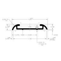 Moulure Plate Aluminium 1-1/4" x 16' avec Insertion – AP Products 20-6947