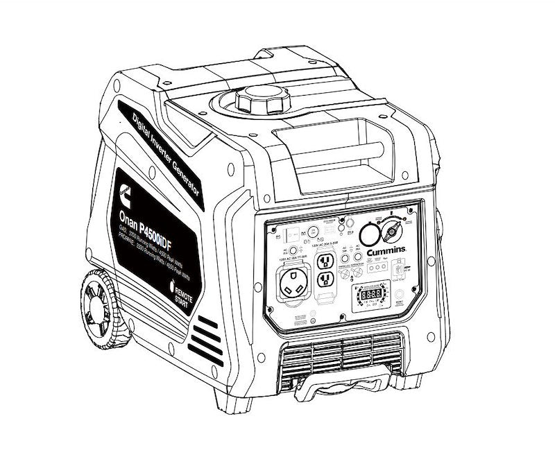 Générateur Portable Cummins Onan P4500iDF – Essence/Propane, Inverseur Numérique, 4500W, Démarrage à Distance