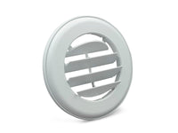 Grille de ventilation ronde plafond CoolVent Deluxe – 360°, blanc polaire, avec obturateur et kit