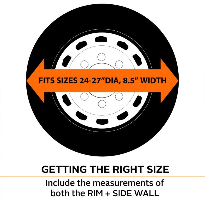 Housse de pneu 24-27 pouces en vinyle blanc – Ensemble de 2 – Classic Accessories