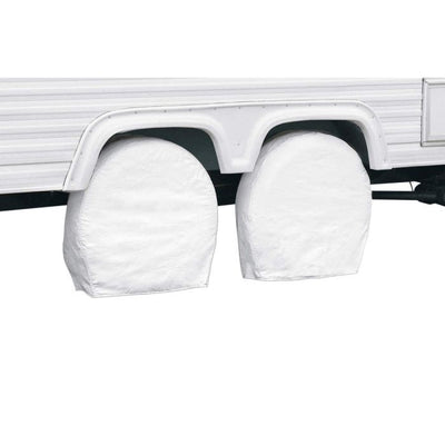 White Vinyl Tire Cover 24-27 Inches – Set of 2 – Classic Accessories