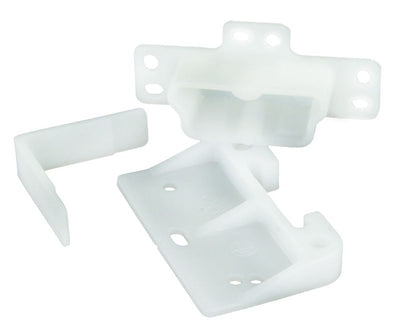 Glissière de tiroir JR Products 20-1910 – Plastique blanc avec vis de montage