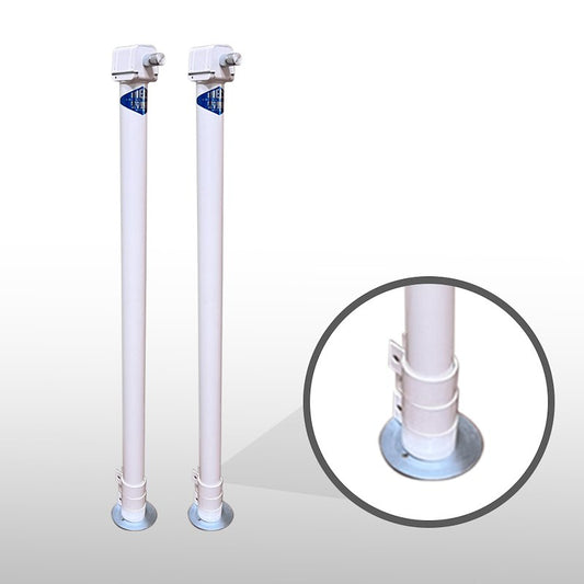 Vérins mécaniques Rieco-Titan 62-1091 pour campeur – Acier, 2000 lb, 36 po, Blanc (Paire)