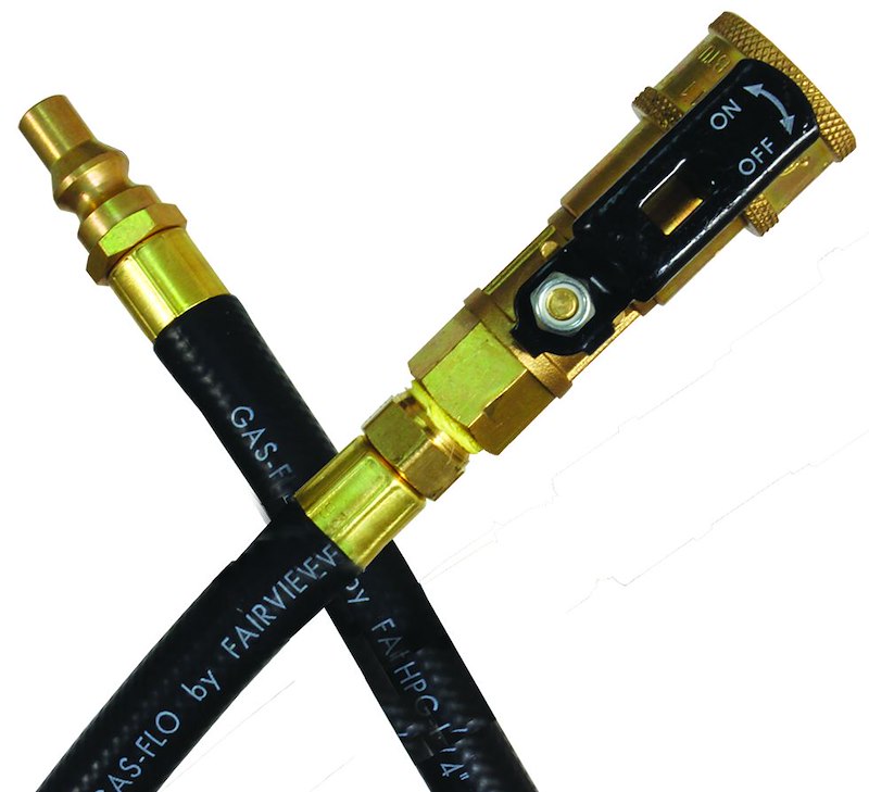 Tuyau de propane 1/4" x 144" pour VR – JR Products 06-0346 – Raccord rapide + filetage mâle