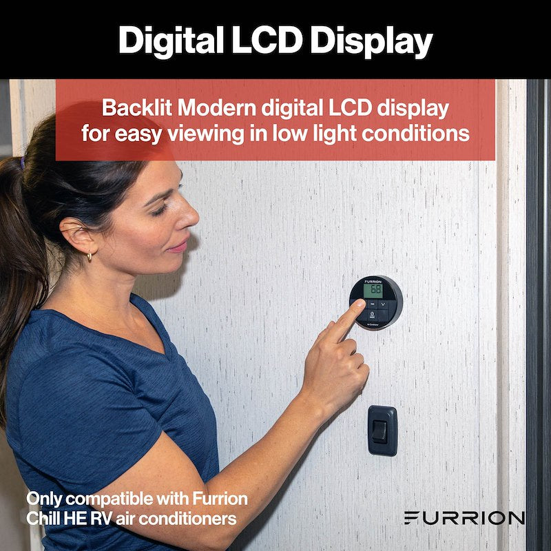 Thermostat Mural Furrion Chill™ HE Programmable Multi-Zones 12V – Écran LCD et Contrôle Ventilation