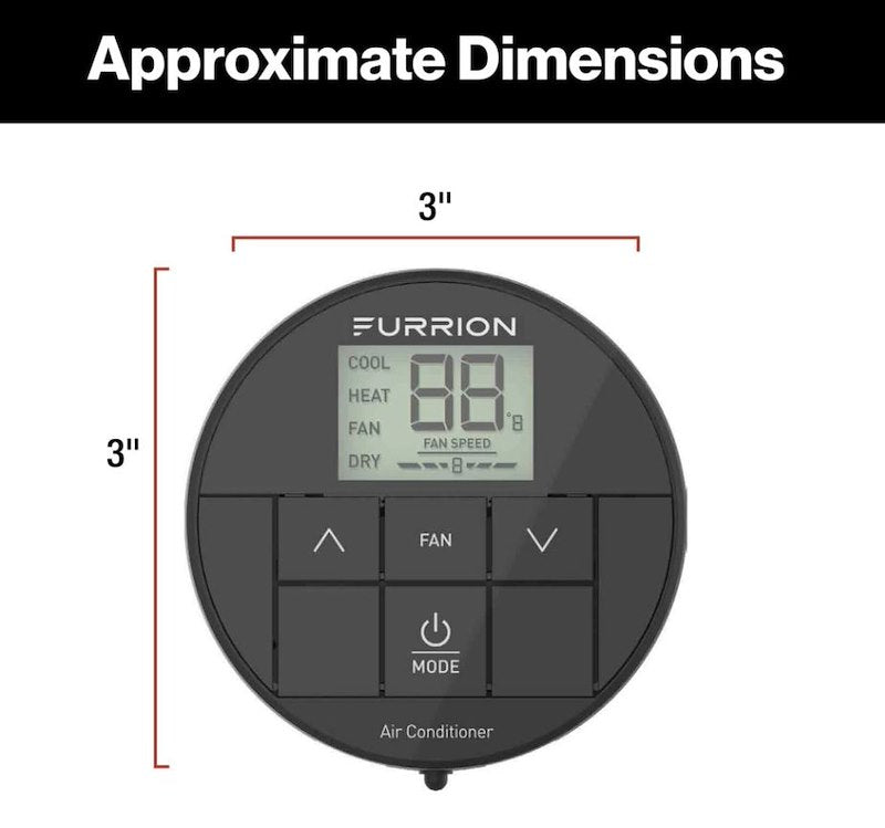 Thermostat mural Furrion Chill™ programmable pour VR – Chauffage/Climatisation – 12V avec contrôle de vitesse