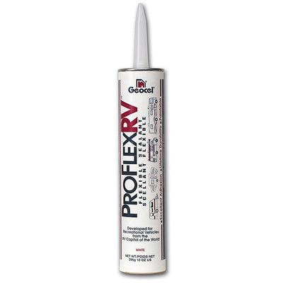 Geocel Pro Flex RV – Scellant d’étanchéité blanc pour toit et fenêtres de VR, 10 oz