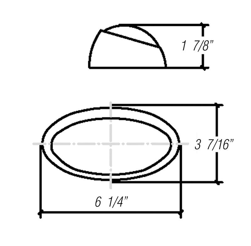 Optronics 72-5901 – Lumière de porche ovale avec interrupteur pour VR 12,8V