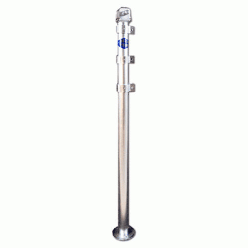 Vérin manuel Rieco-Titan 2000 lb pour campeur porté – 36 po, acier blanc, montage collier en C