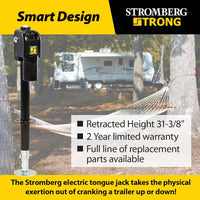 Stromberg Carlson Electric 5000 lb Trailer Jack with LED & Level