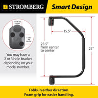 Rampe d’accès Lend-a-Hand Stromberg Carlson 20-0623 pour marchepieds de VR – Aluminium noir avec poignée en mousse
