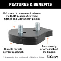 Adaptateur Pin Box CURT 62-3455 pour Sellette A16 et Sidewinder