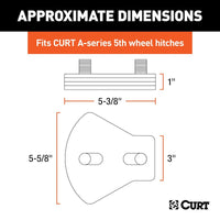 Adaptateur Pin Box CURT 62-3455 pour Sellette A16 et Sidewinder