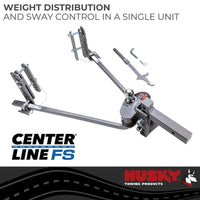 Husky Center Line CLFS 07-8385 - Weight Distribution Hitch with Built-In Sway Control, 8,000 lbs