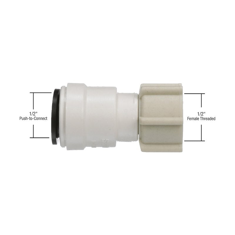 AquaLock 10-8169 Adaptateur Raccord Eau Potable 1/2" Quick Connect x 1/2" NPS – Polysulfone Sans Plomb