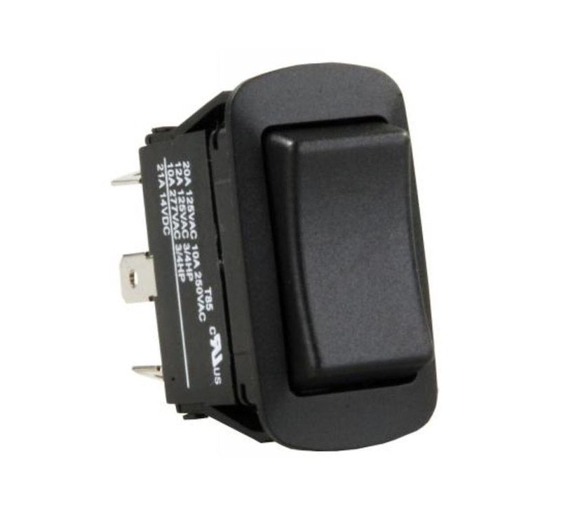Interrupteur à bascule étanche JR Products 19-2009 On-Off-On Momentané | Rocker SPDT Noir