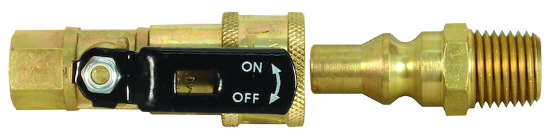 JR Products Propane Adapter 06-0116 – 1/4" Female NPT Quick Coupler with Shut-Off Valve