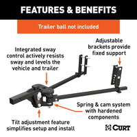 Attelage de Répartition de Poids CURT TruTrack™ 71-8501 – 8000 lb avec Contrôle de Lacet Intégré