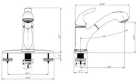 Premium Phoenix 25-4961 Matte Black Kitchen Faucet with Pull-Down Spout